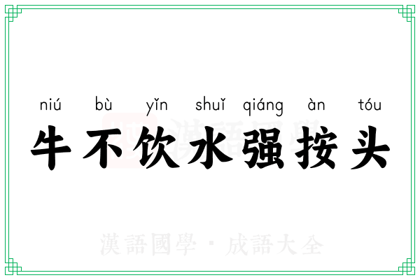 牛不饮水强按头