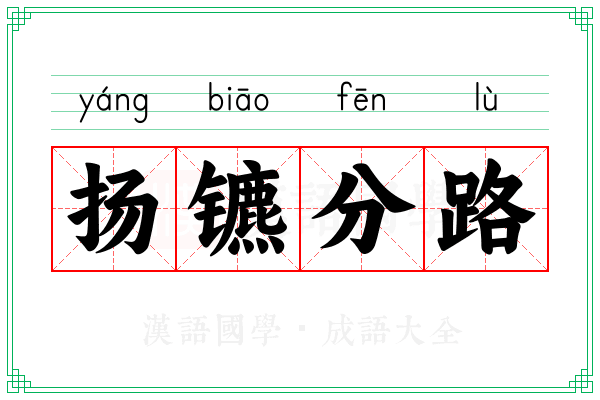 扬镳分路