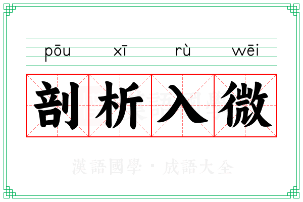 剖析入微