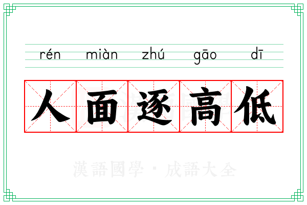 人面逐高低