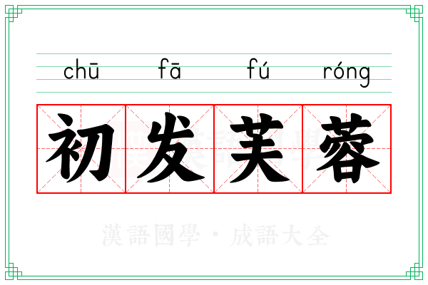 初发芙蓉