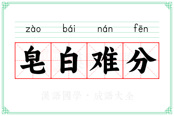 皂白难分