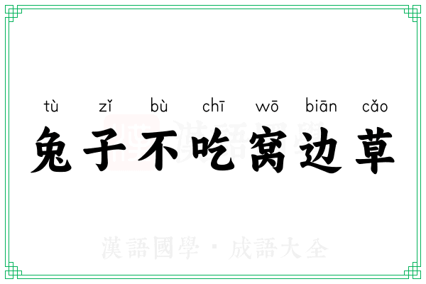 兔子不吃窝边草