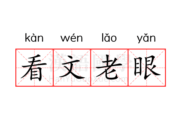 看文老眼