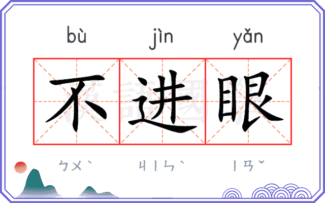 不进眼 不进眼
