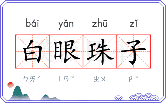 白眼珠子 白眼珠子