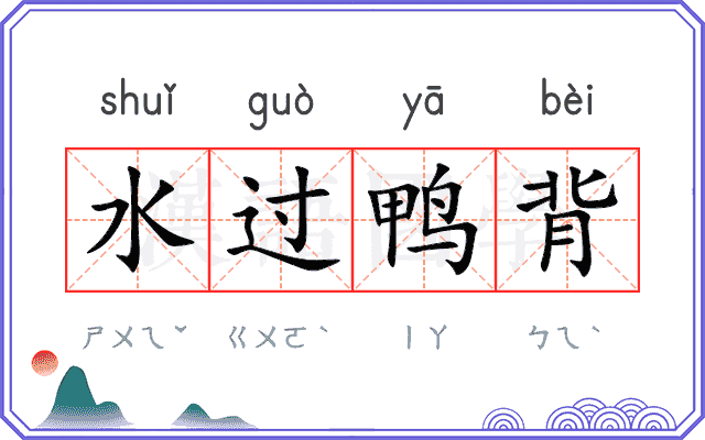 水过鸭背