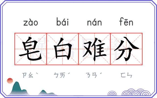 皂白难分