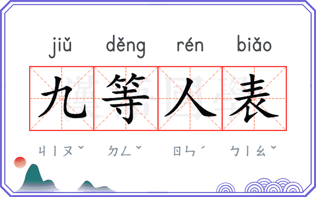 九等人表